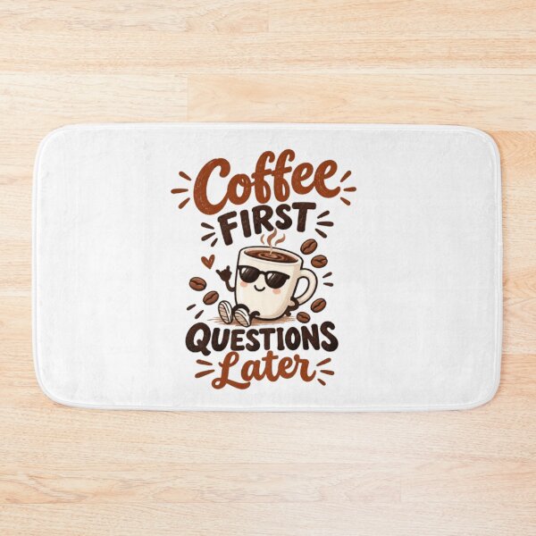 Item preview, Coffee First Questions Later Funny Coffee Lover Design designed and sold by Fouitered.