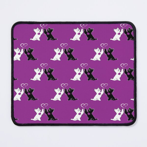 Item preview, Black & White Terrier Loves on Purple Background designed and sold by Digitalmyth's Designs.