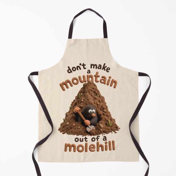 Item preview, Cute Mole Digging Mountain Out Of A Molehill | Claymation Pun designed and sold by Moons Studio.