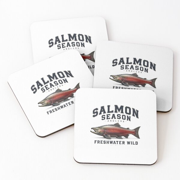Item preview, Vintage Salmon Season Anglers Freshwater Fish Graphic designed and sold by NobleCast .