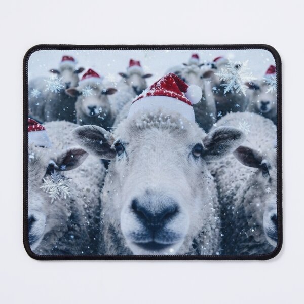 Item preview, A Whimsical Christmas Sheep Portrait designed and sold by LavIsInTheAir.