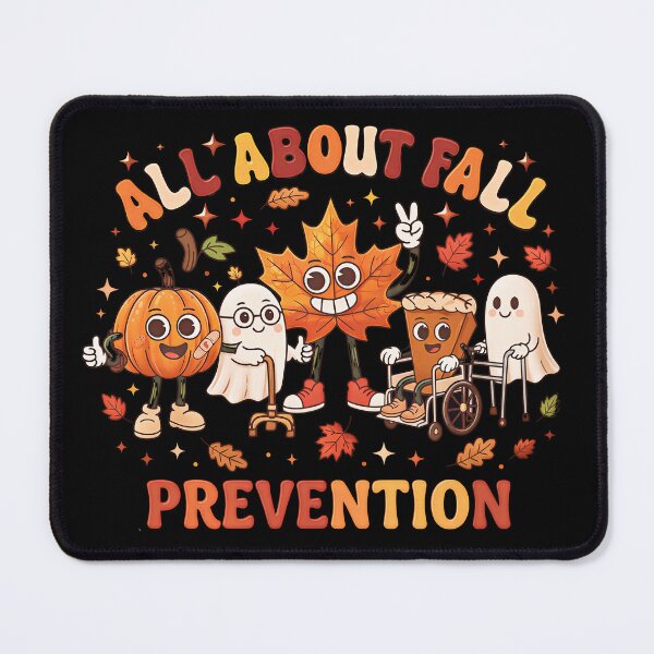 Item preview, All About Fall Prevention Funny Ghost Fall Halloween Season designed and sold by gear-posters.
