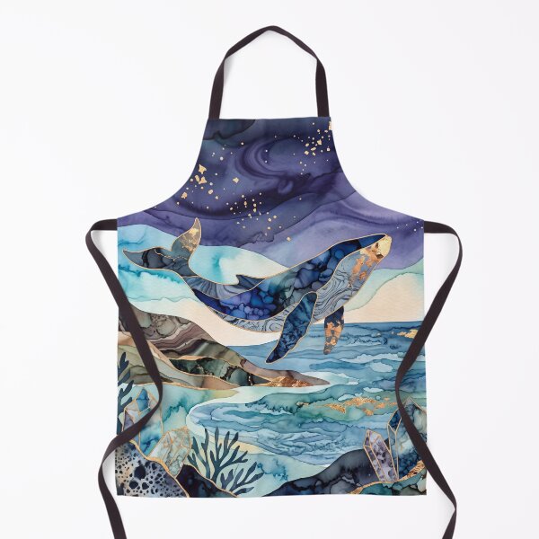Item preview, Humpback Whale in Midnight Crystal Ocean designed and sold by Aureluxe.