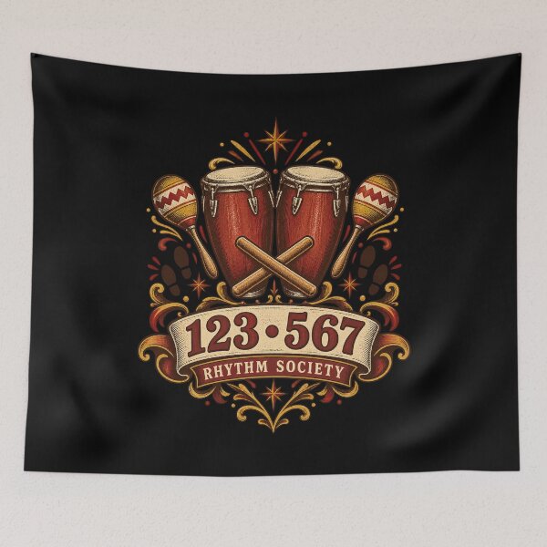 Item preview, 1-2-3 5-6-7 Rhythm Society – Salsa Timing Art designed and sold by AMICO77.