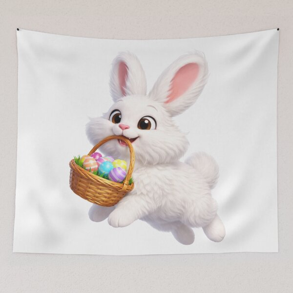 Item preview, Angora Rabbit Easter Basket designed and sold by Sillytoe.