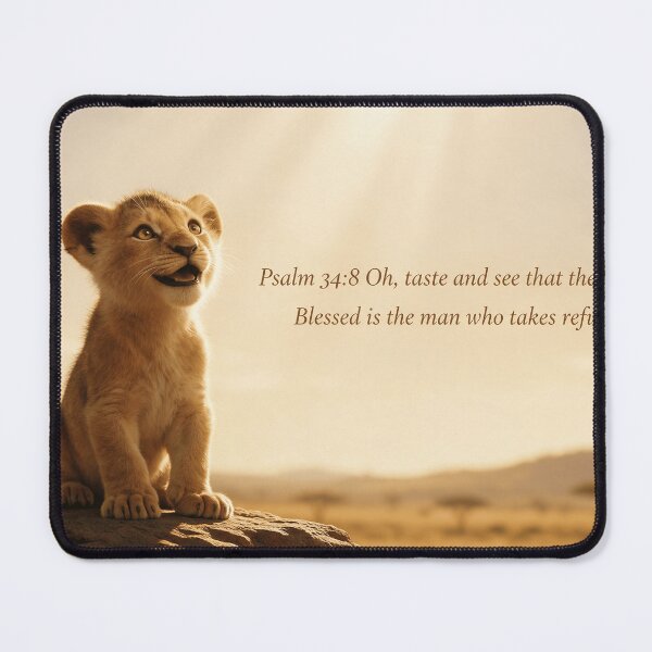 Item preview, Simba with Psalm 34:8 designed and sold by LeagueHeavenGG.