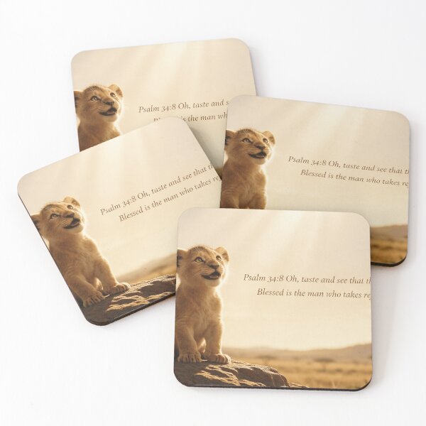 Item preview, Simba with Psalm 34:8 designed and sold by LeagueHeavenGG.