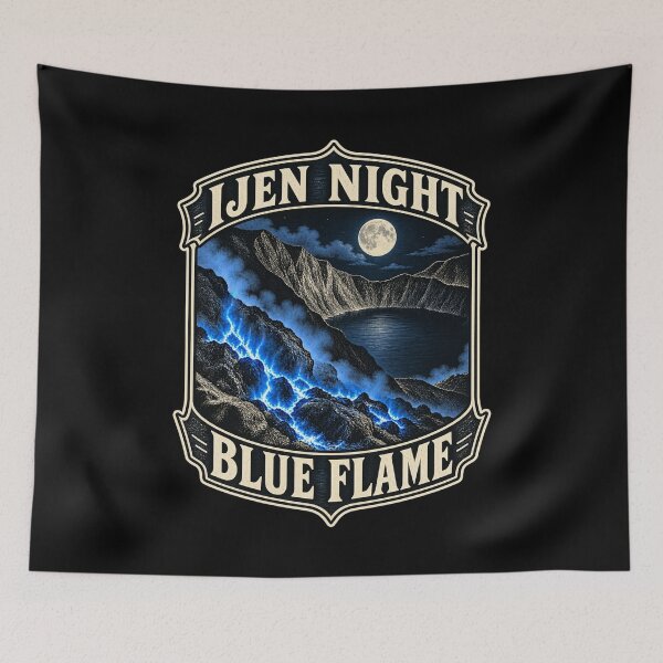 Item preview, Kawah Ijen Blue Fire at Night – East Java Travel Art designed and sold by AMICO77.