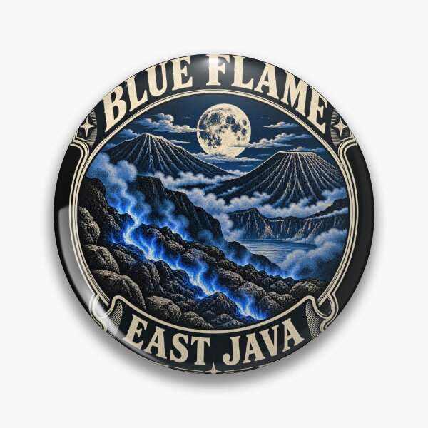 Item preview, Blue Flame East Java – Kawah Ijen Travel Badge designed and sold by AMICO77.