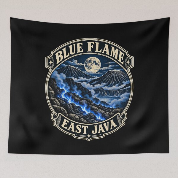 Item preview, Blue Flame East Java – Kawah Ijen Travel Badge designed and sold by AMICO77.