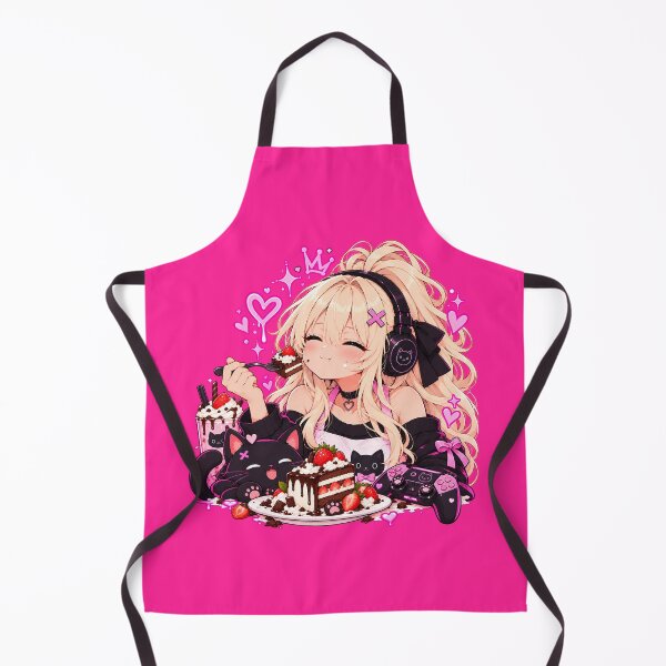 Item preview, Neko Yuki Gaming Girl - Cake & Controller Anime designed and sold by Vantu Design.
