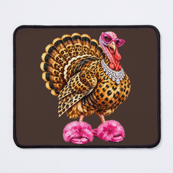 Item preview, Sassy Thanksgiving Turkey Leopard Glam Rhinestone Diva Art designed and sold by AmiGraph.