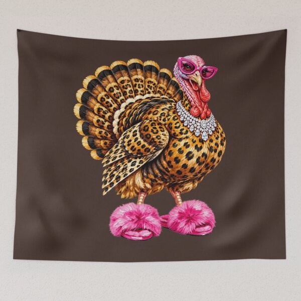 Item preview, Sassy Thanksgiving Turkey Leopard Glam Rhinestone Diva Art designed and sold by AmiGraph.