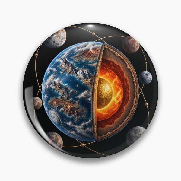 Item preview, Mega-Earth Exoplanet Cutaway – Space Science Art designed and sold by AMICO77.