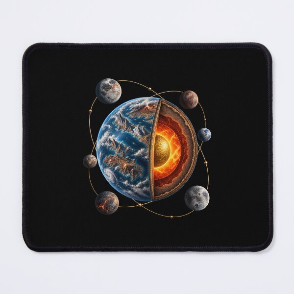 Item preview, Mega-Earth Exoplanet Cutaway – Space Science Art designed and sold by AMICO77.