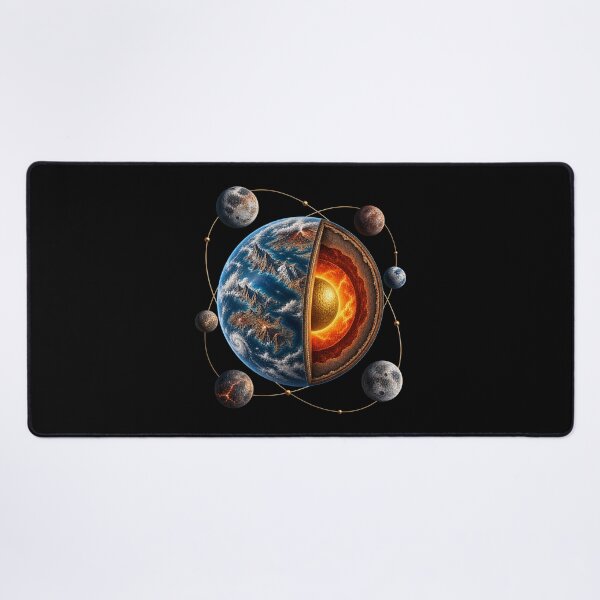 Item preview, Mega-Earth Exoplanet Cutaway – Space Science Art designed and sold by AMICO77.