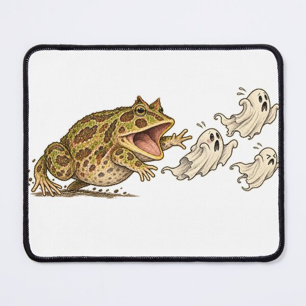 Item preview, Pacman Frog Ghost Chase Halloween Frog Art designed and sold by threadandfangs.