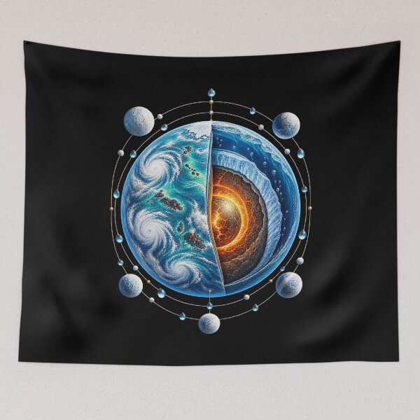 Item preview, Ocean World Exoplanet Cutaway – Astronomy Art designed and sold by AMICO77.