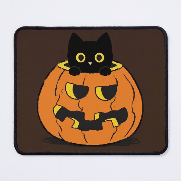 Item preview, cute black cat in pumpkin designed and sold by knzstickers.