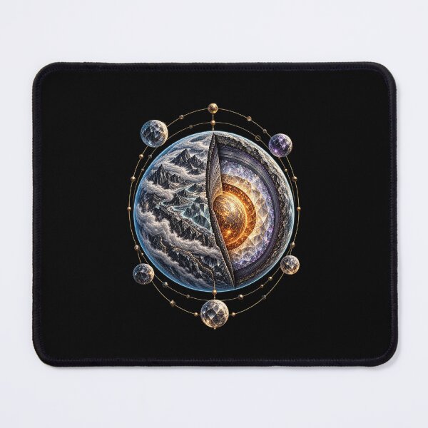 Item preview, Diamond Carbon Planet Cutaway – Cosmic Geology Art designed and sold by AMICO77.