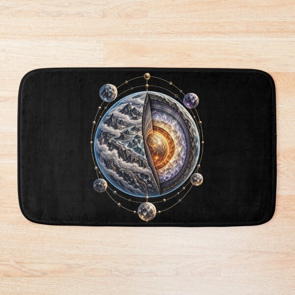 Item preview, Diamond Carbon Planet Cutaway – Cosmic Geology Art designed and sold by AMICO77.