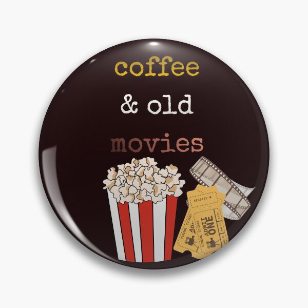 Item preview, coffee and old movies vintage retro cinema typography designed and sold by stileepensieri.