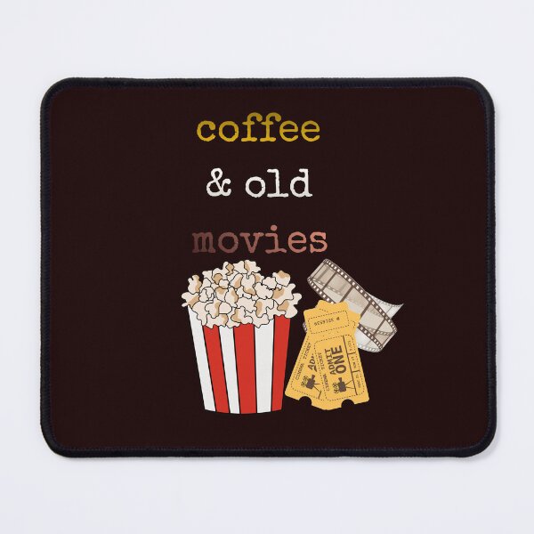 Item preview, coffee and old movies vintage retro cinema typography designed and sold by stileepensieri.