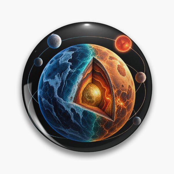 Item preview, Tidally Locked Exoplanet Cutaway – Day and Night World designed and sold by AMICO77.