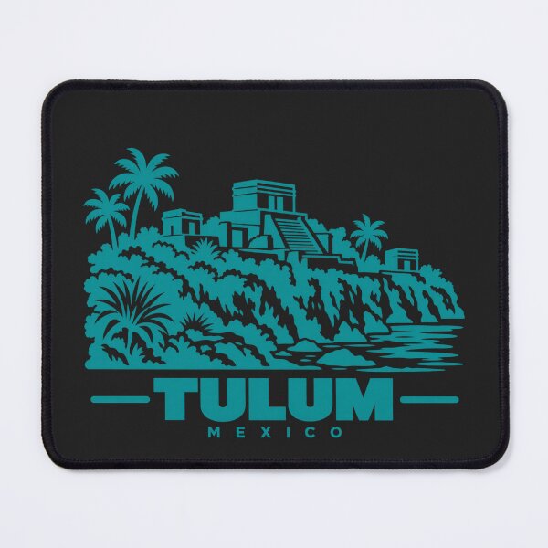 Item preview, Tulum Mexico Line Art Landmark Poster designed and sold by CMYKStudio.