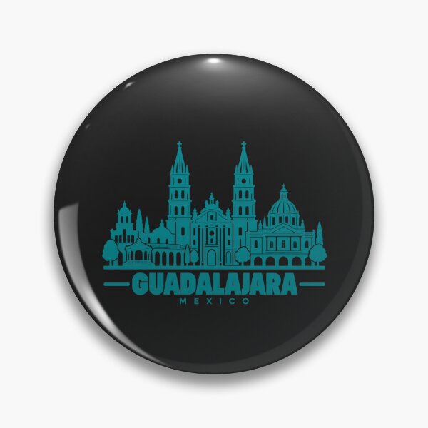 Item preview, Guadalajara Mexico Line Art Skyline Poster designed and sold by CMYKStudio.