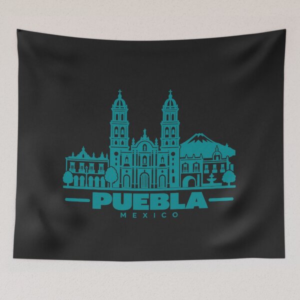 Item preview, Puebla Mexico Line Art Landmark Poster designed and sold by CMYKStudio.