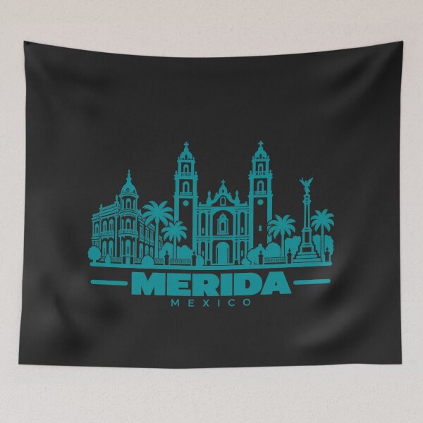 Item preview, Merida Mexico Line Art Landmark Poster designed and sold by CMYKStudio.