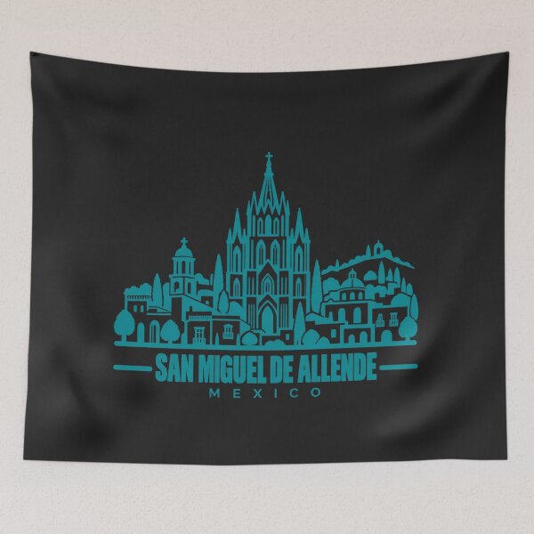Item preview, San Miguel de Allende Mexico Line Art Landmark Poster designed and sold by CMYKStudio.