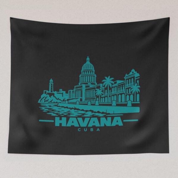Item preview, Havana Cuba Line Art Skyline Poster designed and sold by CMYKStudio.