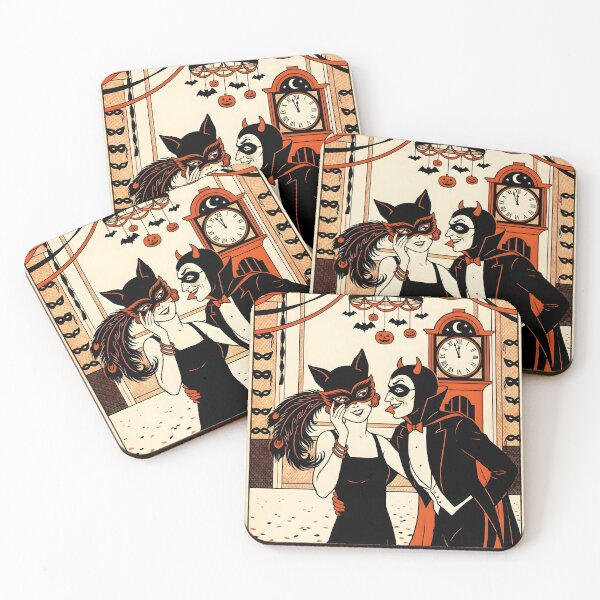 Item preview, Vintage Halloween Trick or Treaters 1920s Witch Costume Art designed and sold by GymTanLaundry.