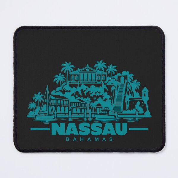 Item preview, Nassau Bahamas Line Art Coastline Poster designed and sold by CMYKStudio.