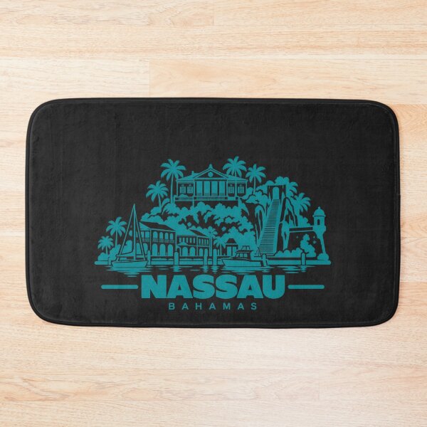 Item preview, Nassau Bahamas Line Art Coastline Poster designed and sold by CMYKStudio.