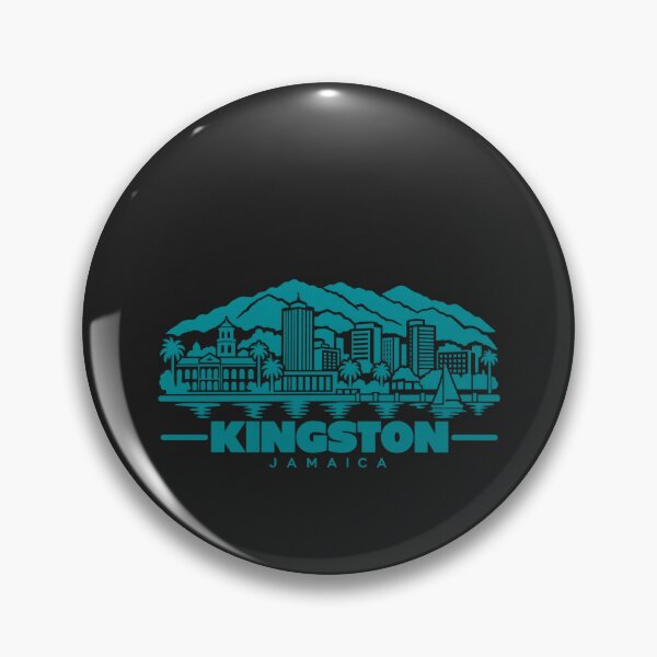 Item preview, Kingston Jamaica Line Art Skyline Poster designed and sold by CMYKStudio.