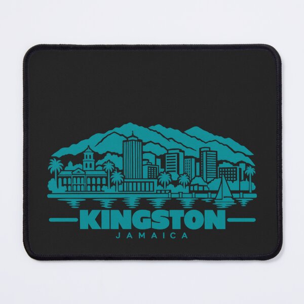 Item preview, Kingston Jamaica Line Art Skyline Poster designed and sold by CMYKStudio.