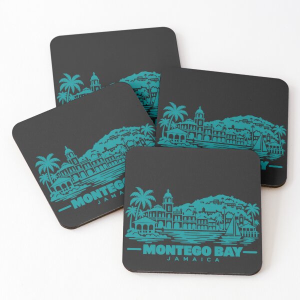 Item preview, Montego Bay Jamaica Line Art Coastline Poster designed and sold by CMYKStudio.