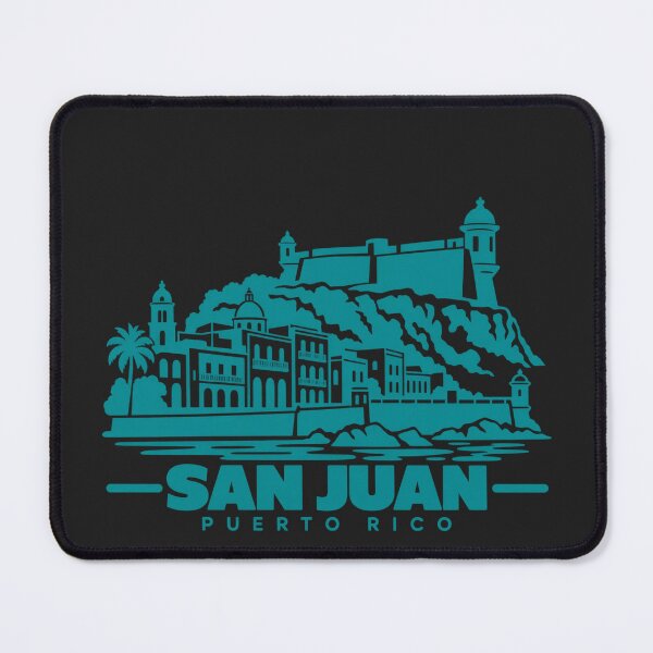 Item preview, San Juan Puerto Rico Line Art Landmark Poster designed and sold by CMYKStudio.