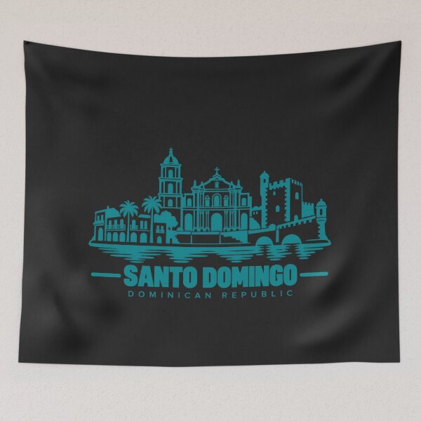 Item preview, Santo Domingo Dominican Republic Line Art Landmark Poster designed and sold by CMYKStudio.