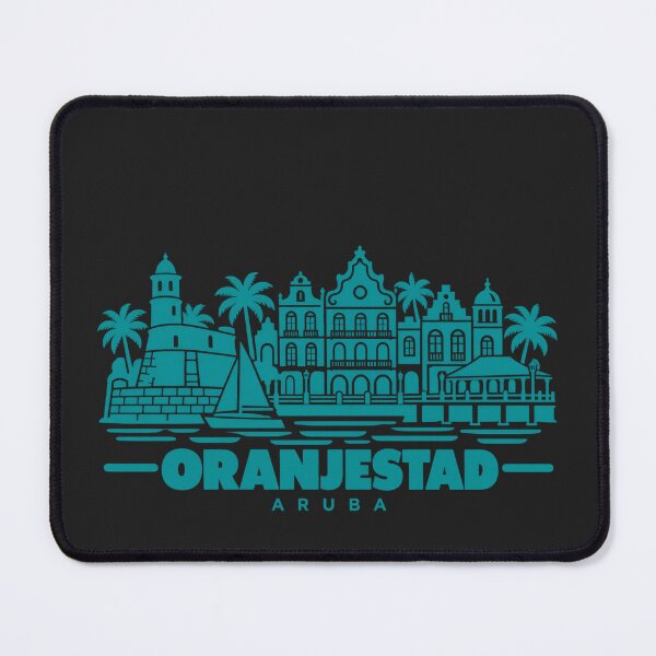 Item preview, Oranjestad Aruba Line Art Coastline Poster designed and sold by CMYKStudio.