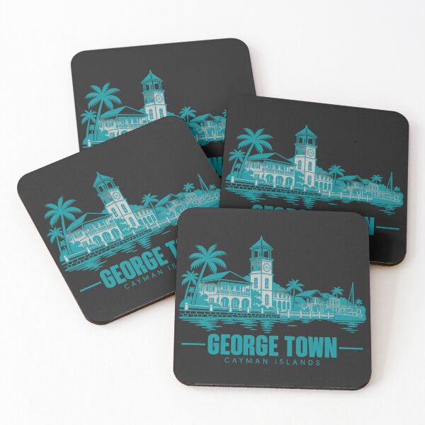 Item preview, George Town Cayman Islands Line Art Coastline Poster designed and sold by CMYKStudio.