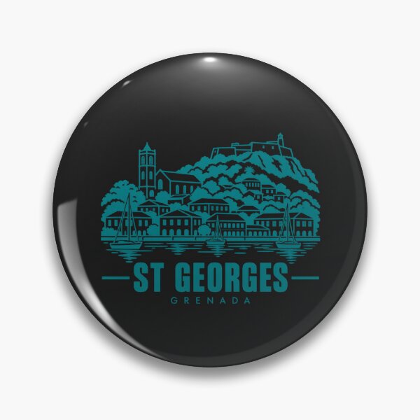 Item preview, St Georges Grenada Line Art Coastline Poster designed and sold by CMYKStudio.