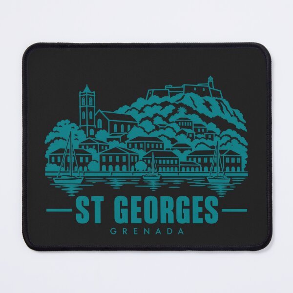 Item preview, St Georges Grenada Line Art Coastline Poster designed and sold by CMYKStudio.