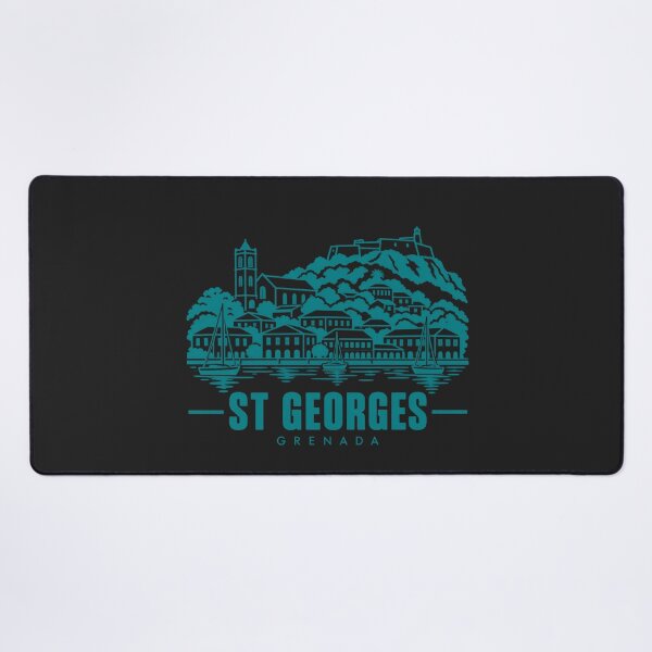 Item preview, St Georges Grenada Line Art Coastline Poster designed and sold by CMYKStudio.