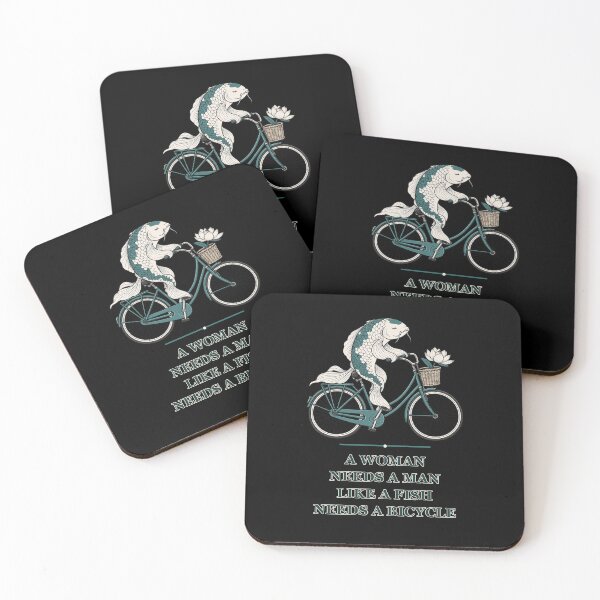 Item preview, A Woman Needs a Man Like a Fish Needs a Bicycle – Koi designed and sold by AMICO77.