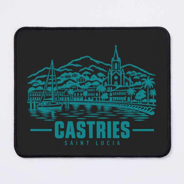 Item preview, Castries Saint Lucia Line Art Coastline Poster designed and sold by CMYKStudio.