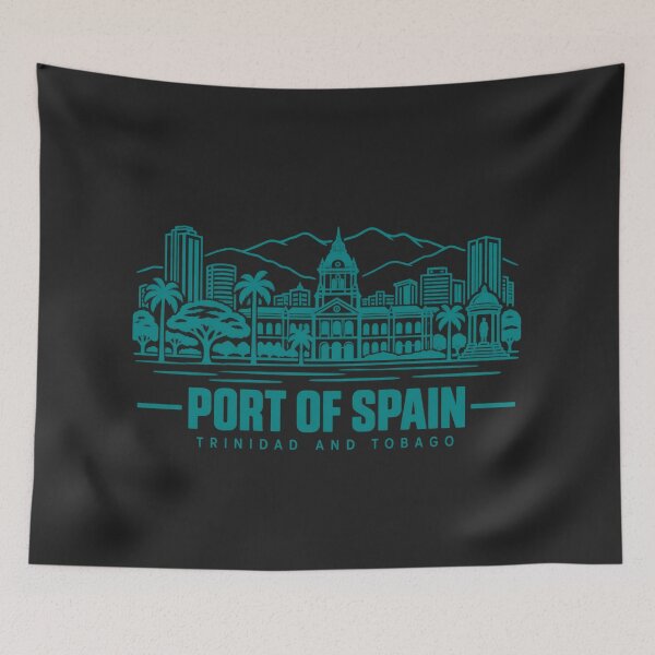 Item preview, Port of Spain Trinidad and Tobago Line Art Skyline Poster designed and sold by CMYKStudio.